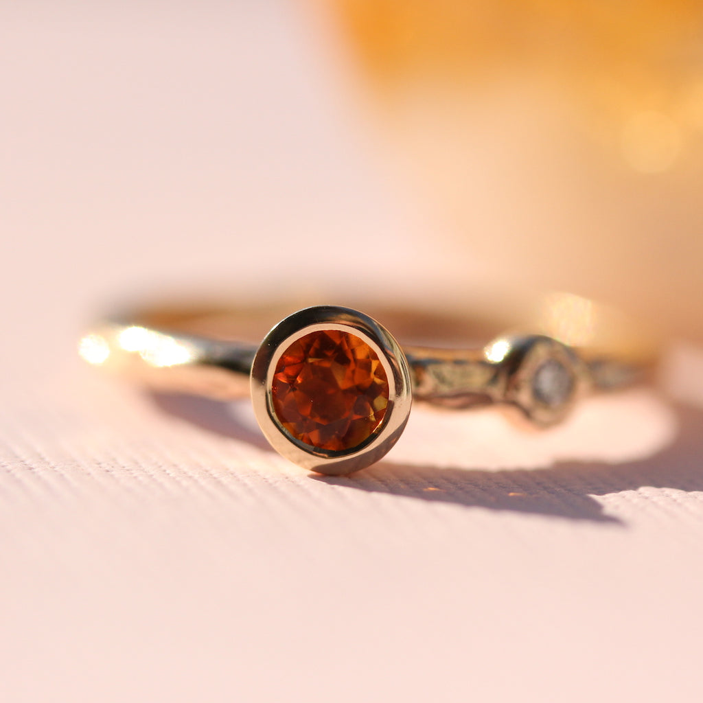 Citrine stacking ring