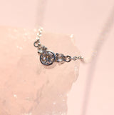 Moissanite and rose cut diamond necklace