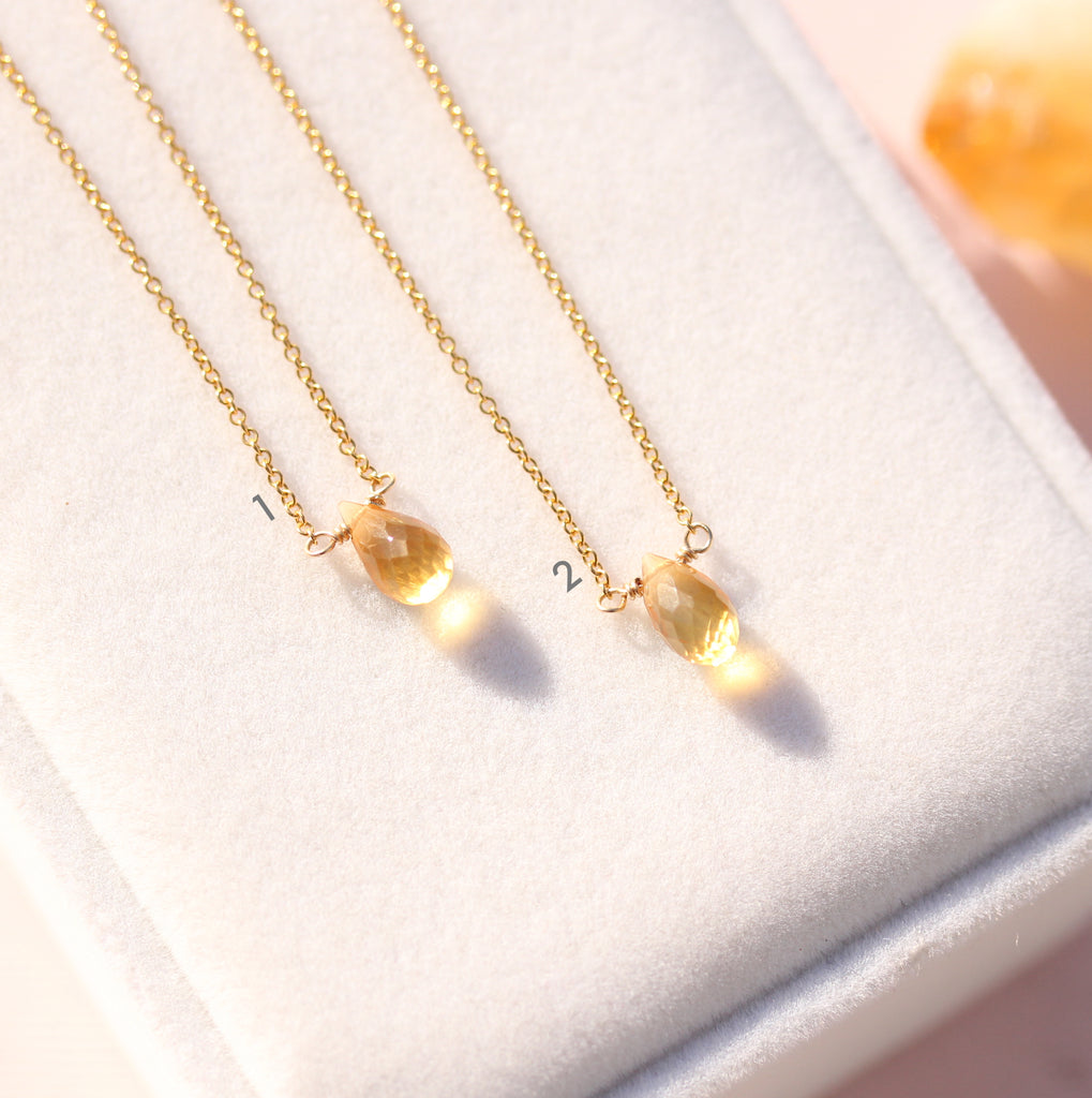 Citrine Briolette Necklace