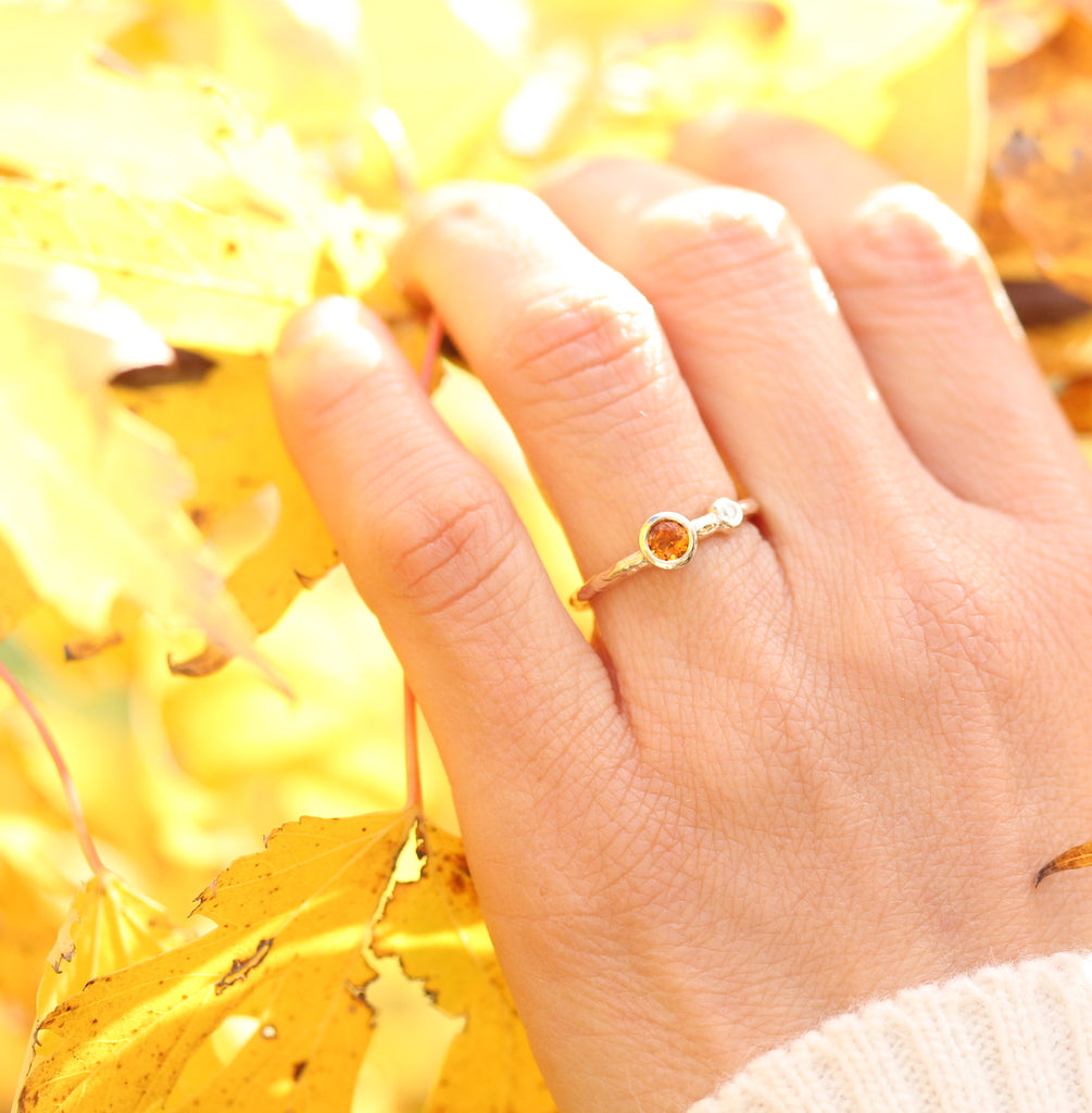 Citrine stacking ring