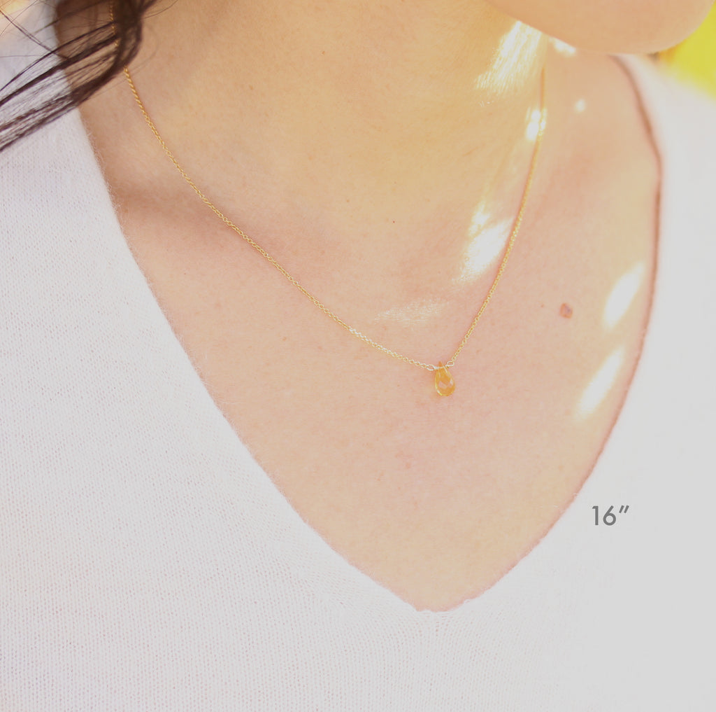 Citrine Briolette Necklace