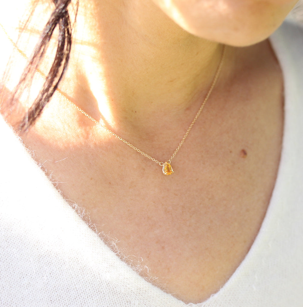 Pear Citrine necklace