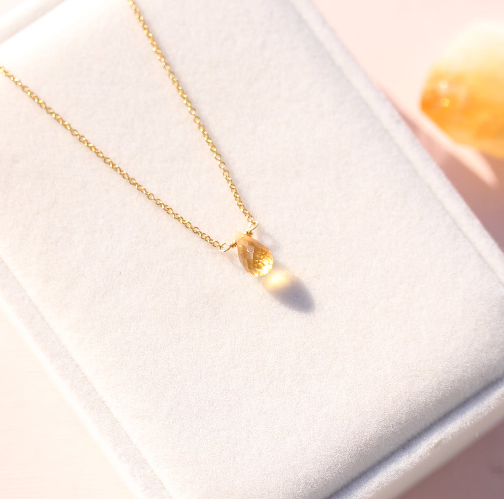 Citrine Briolette Necklace