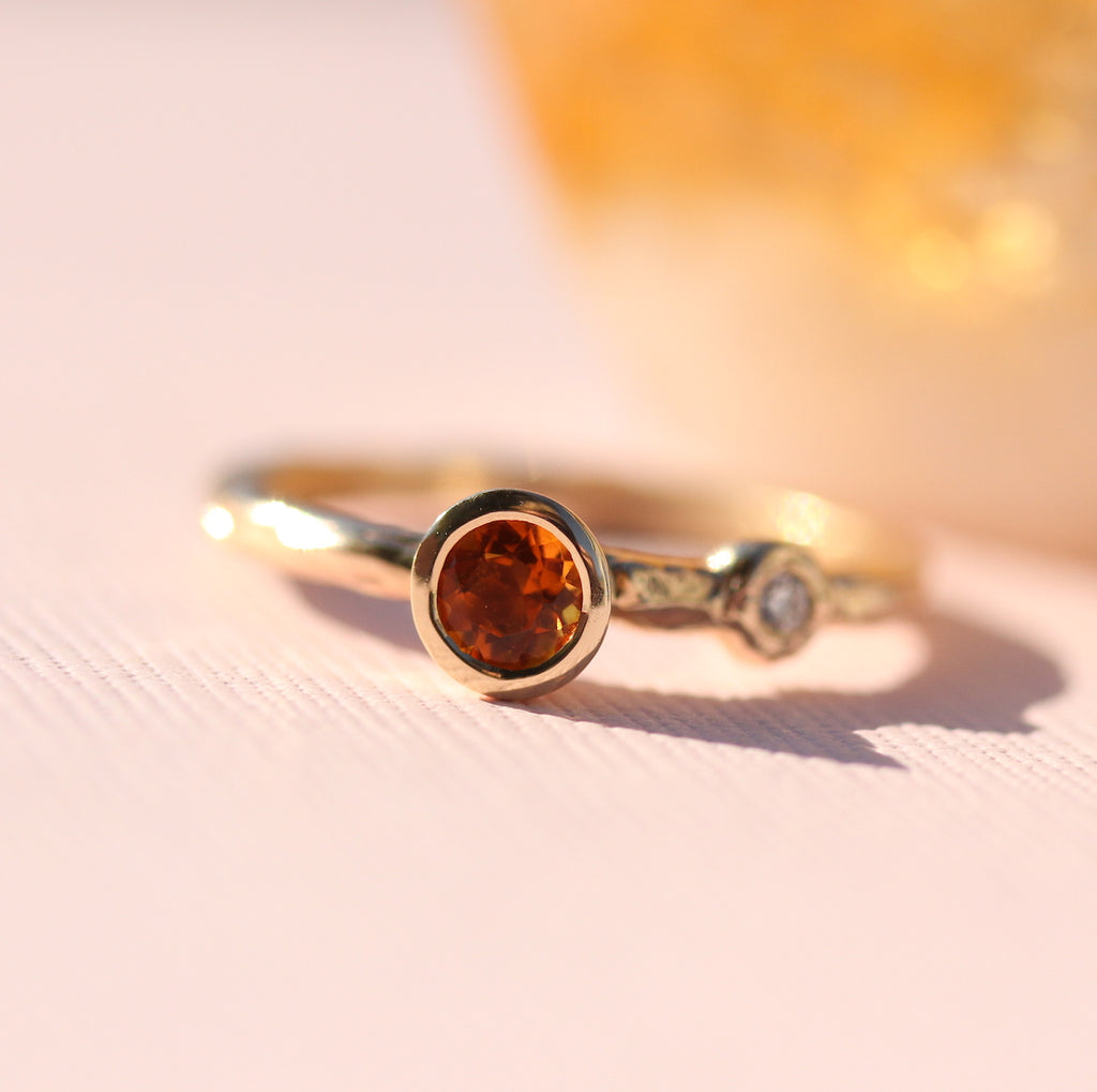 Citrine stacking ring