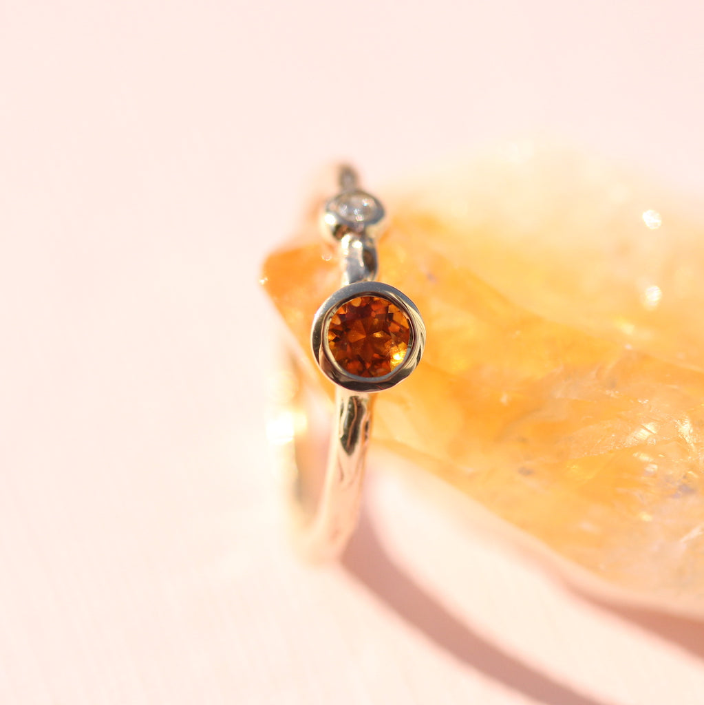 Citrine stacking ring