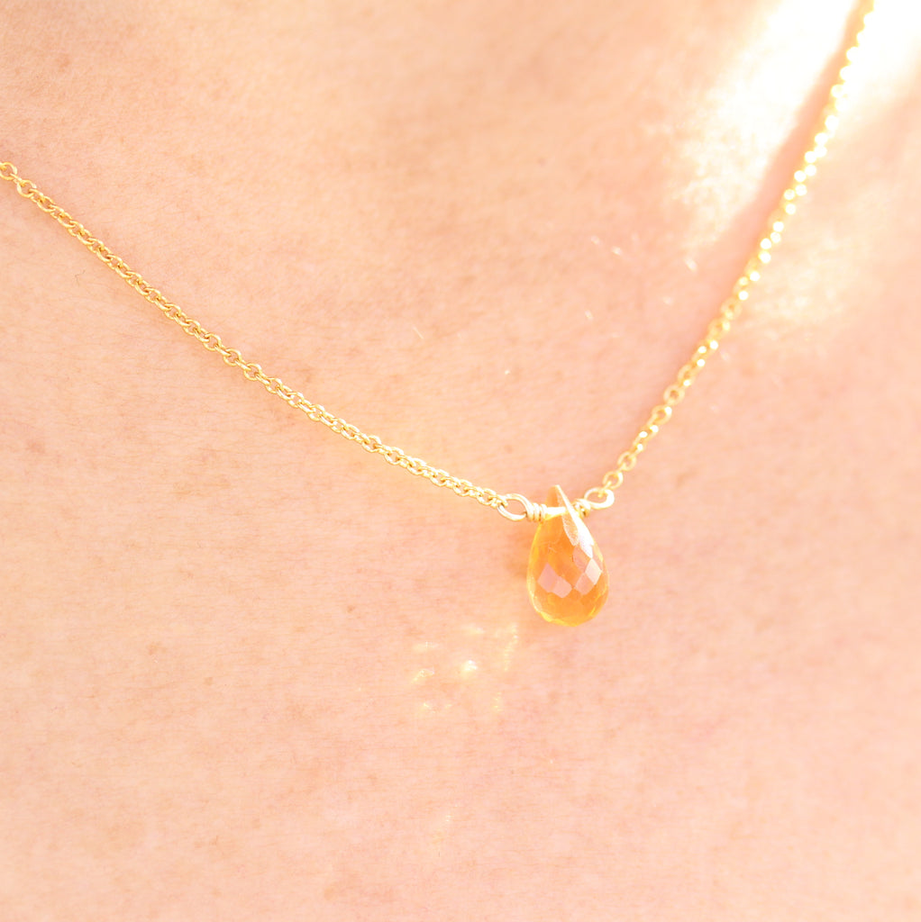 Citrine Briolette Necklace