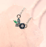 cluster gemstone necklace