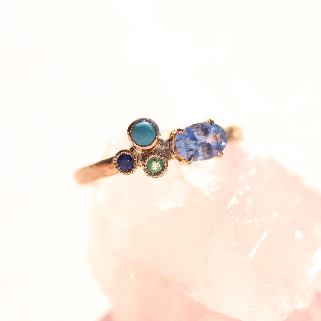 Cluster Gemstone Ring