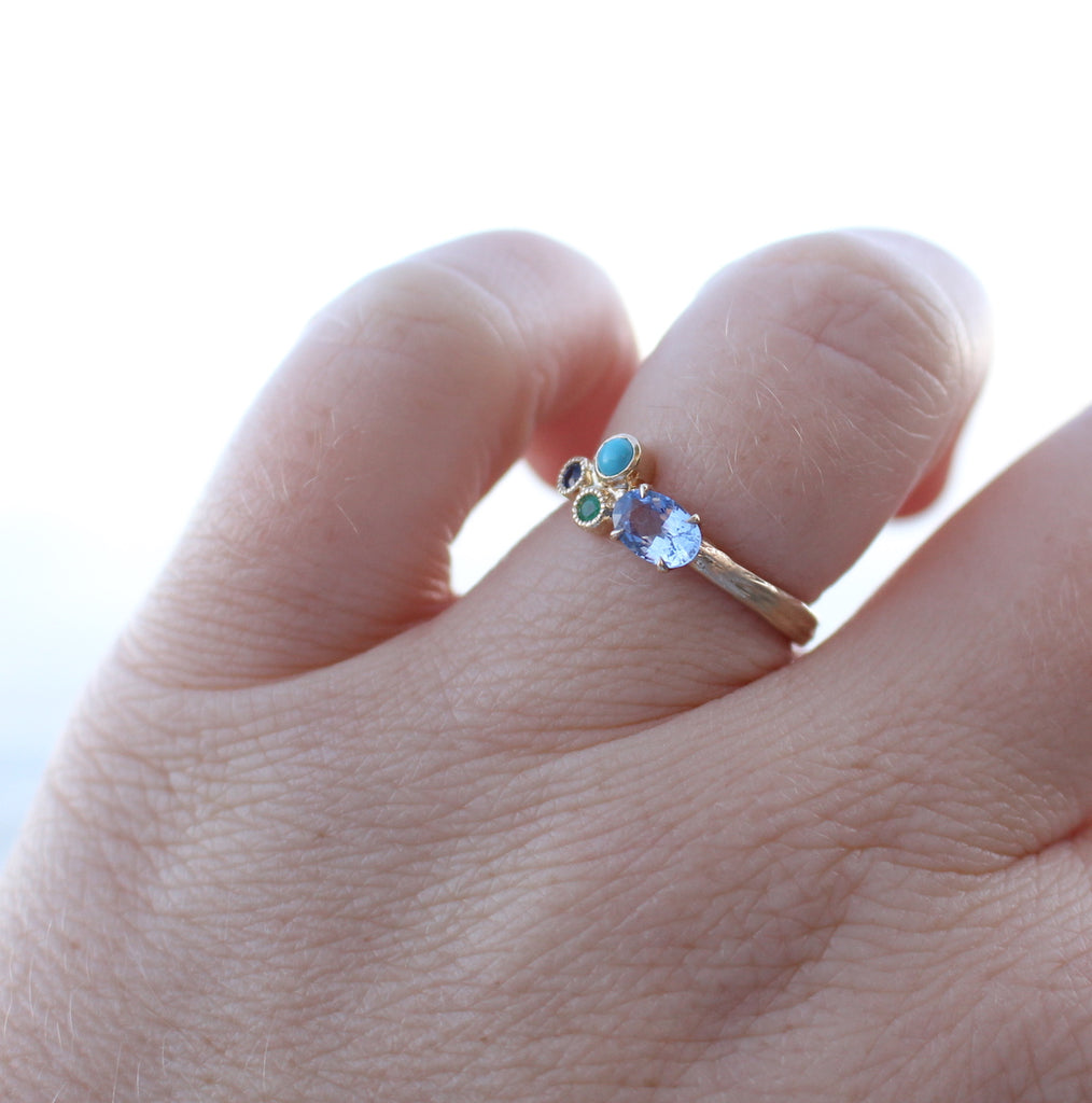 Cluster Gemstone Ring