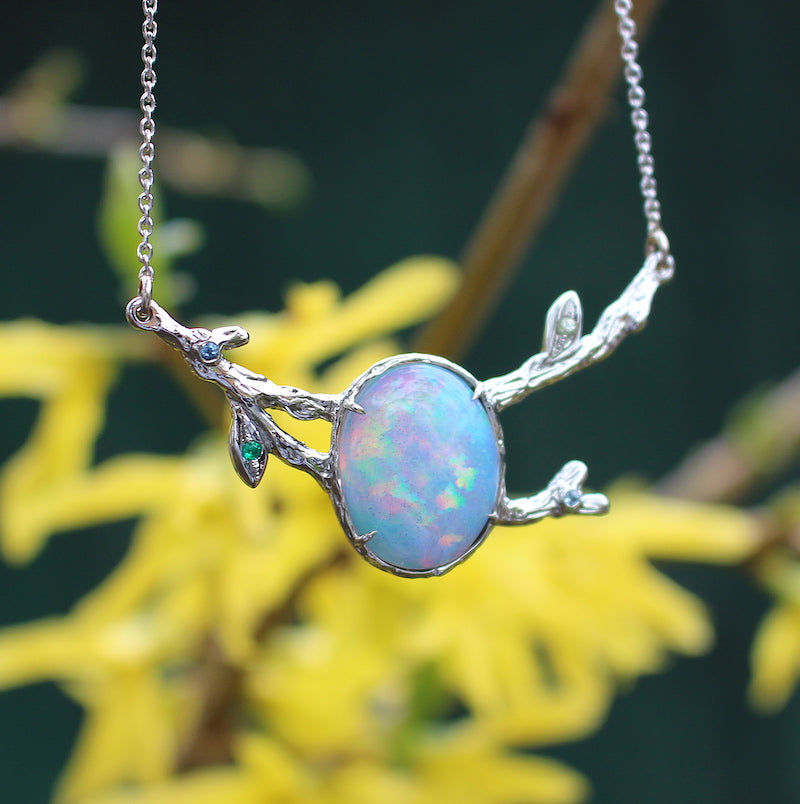 custom opal necklace
