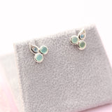Cluster gemstone earrings