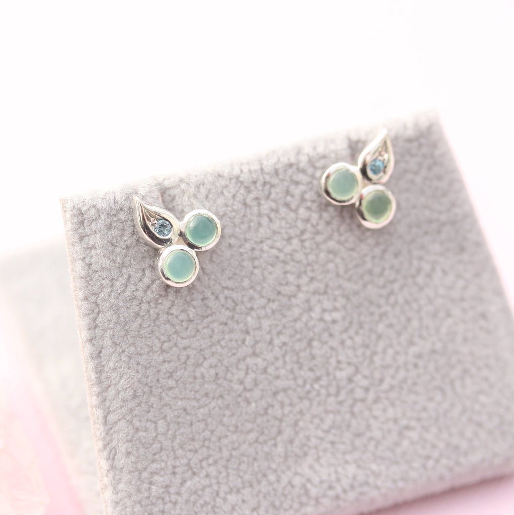 Cluster gemstone earrings