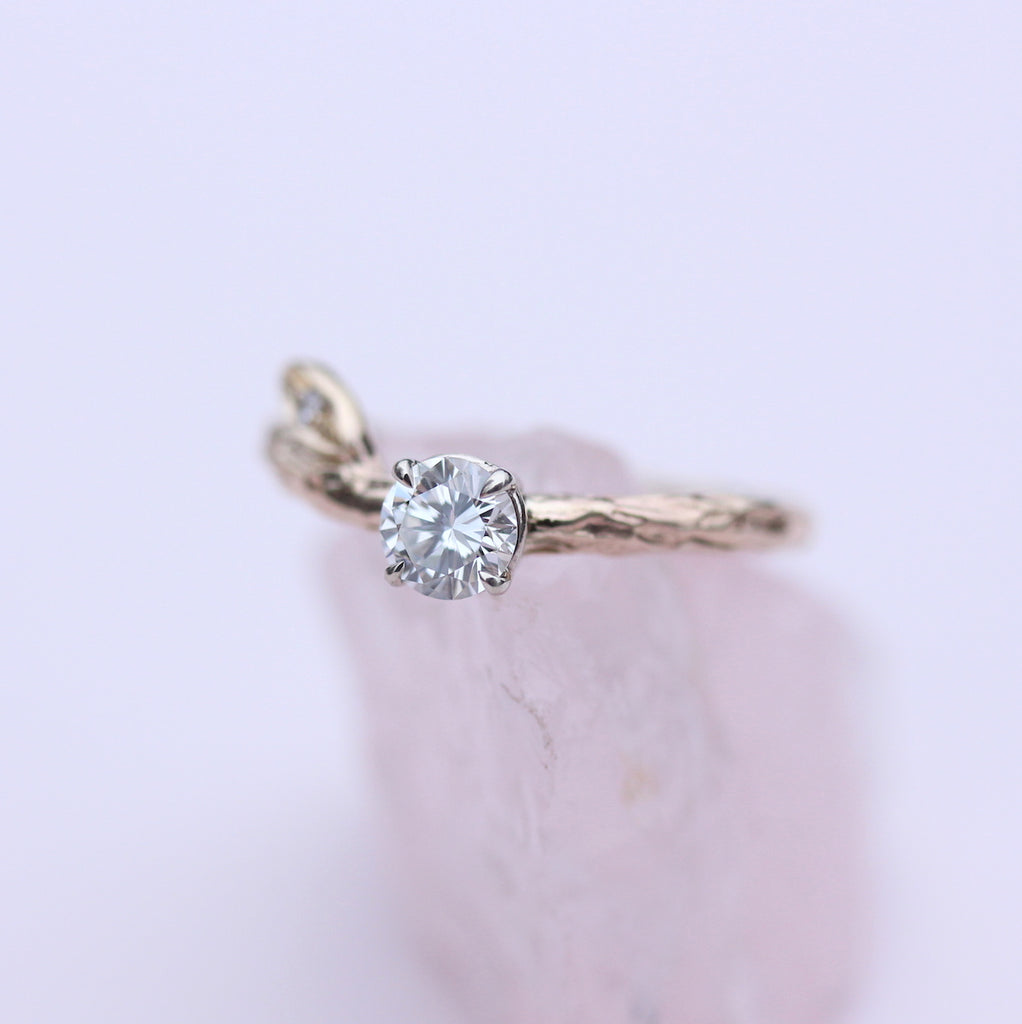 branch and leaf engagement ring