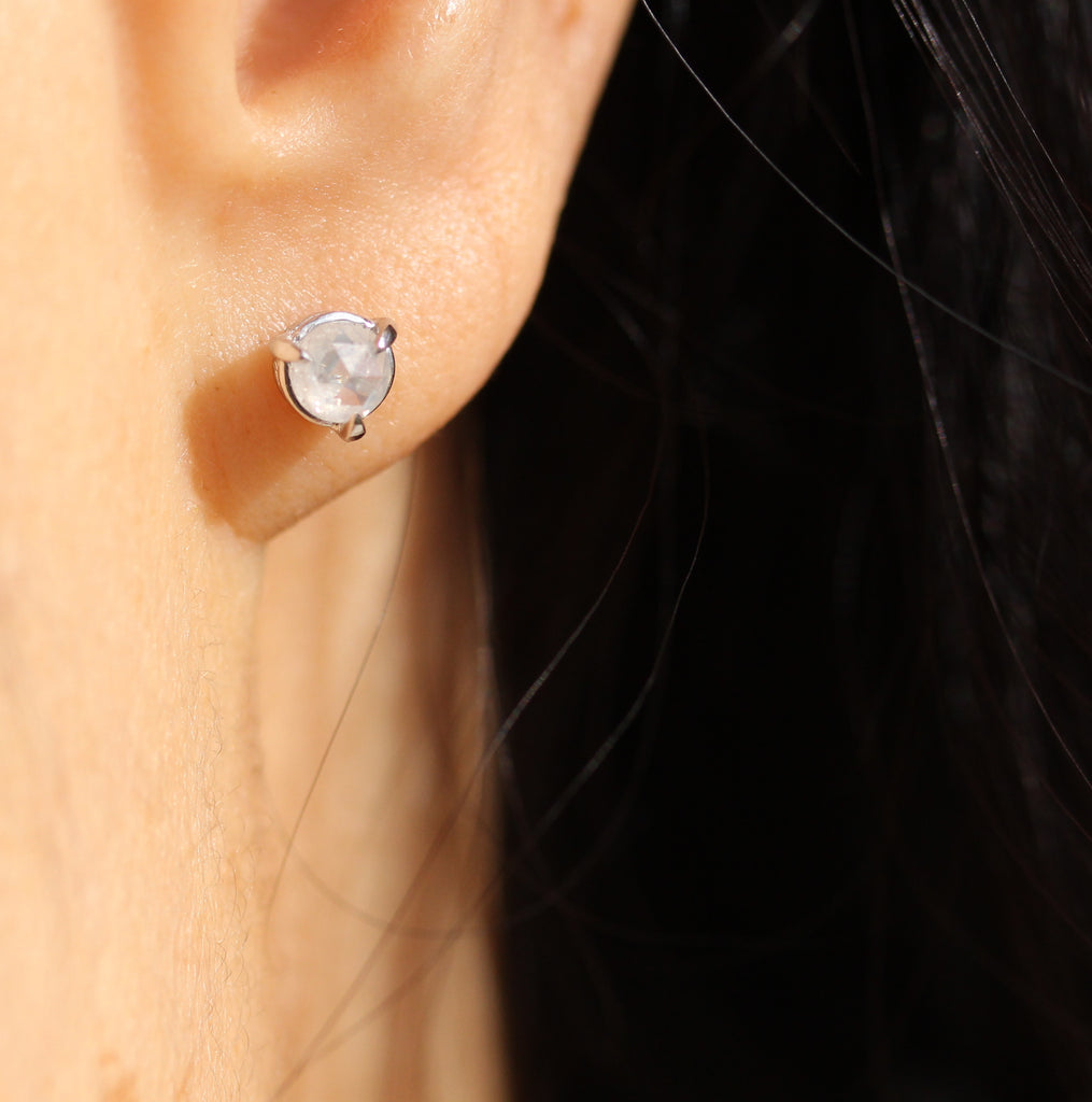 Rosecut diamond studs