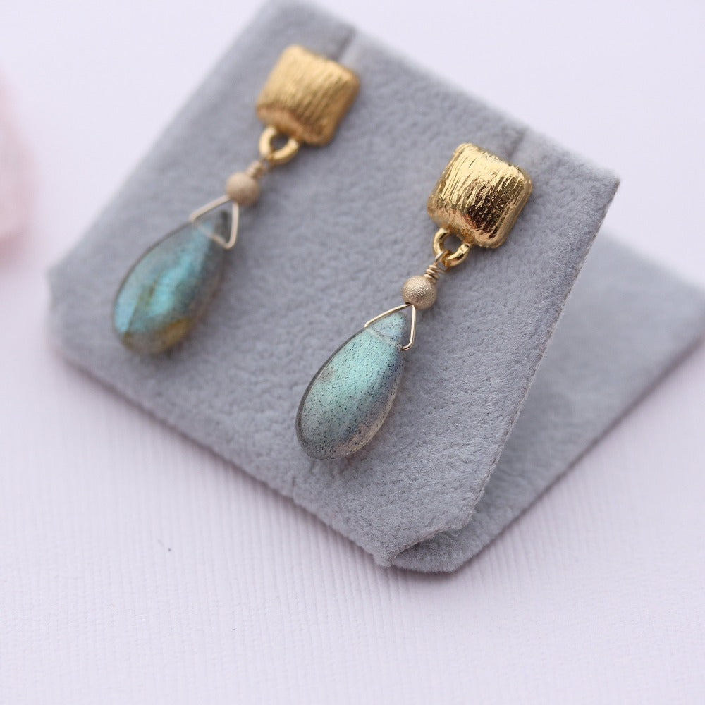 Drop Earring with Gemstone