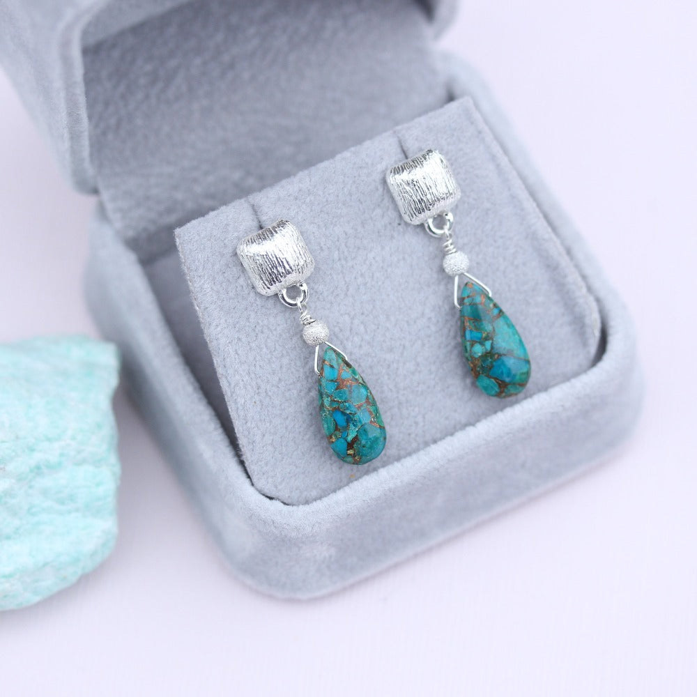 Drop Earring with Gemstone