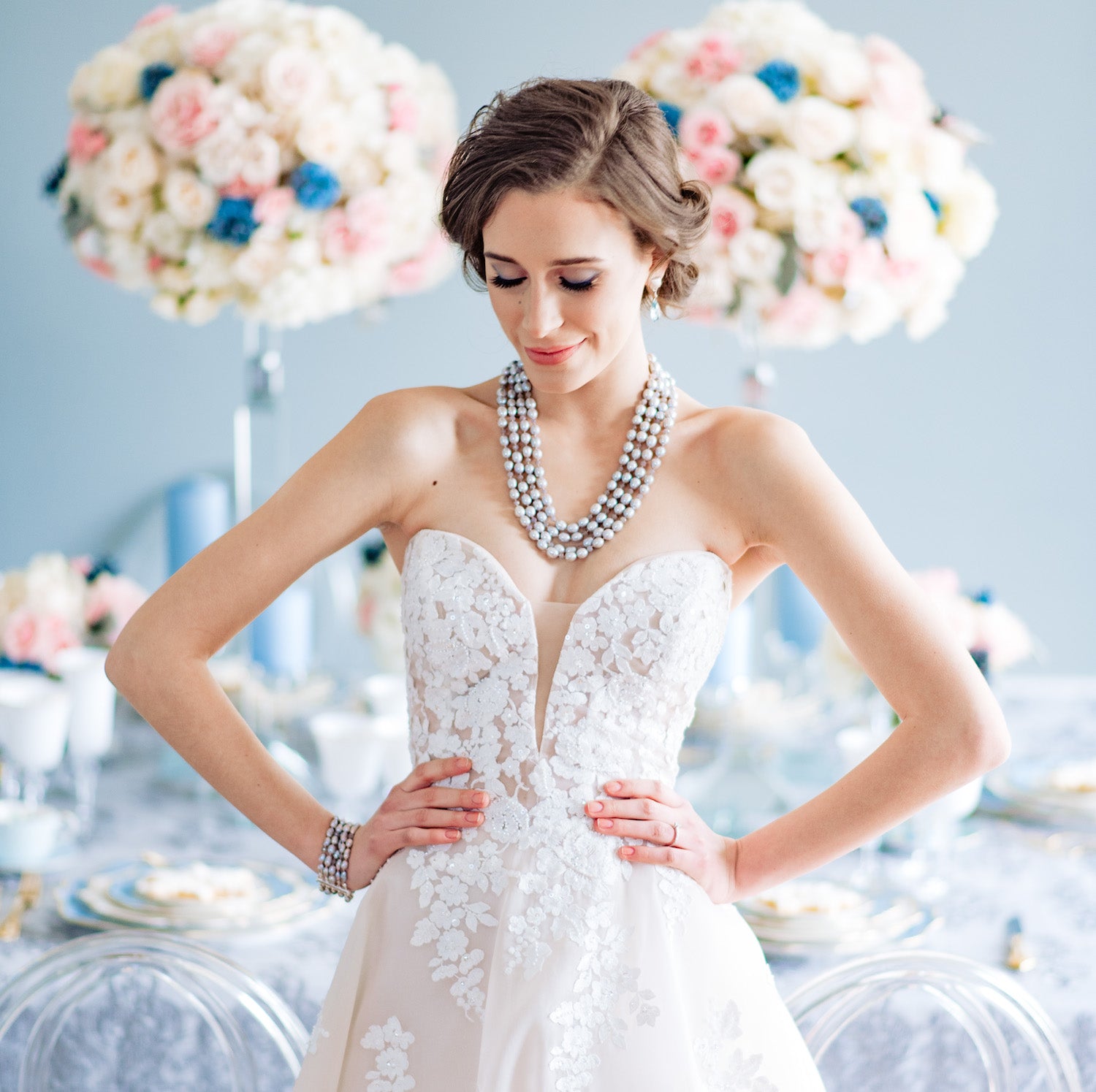 Multi Strand Pearl Necklace - Kathryn Rebecca