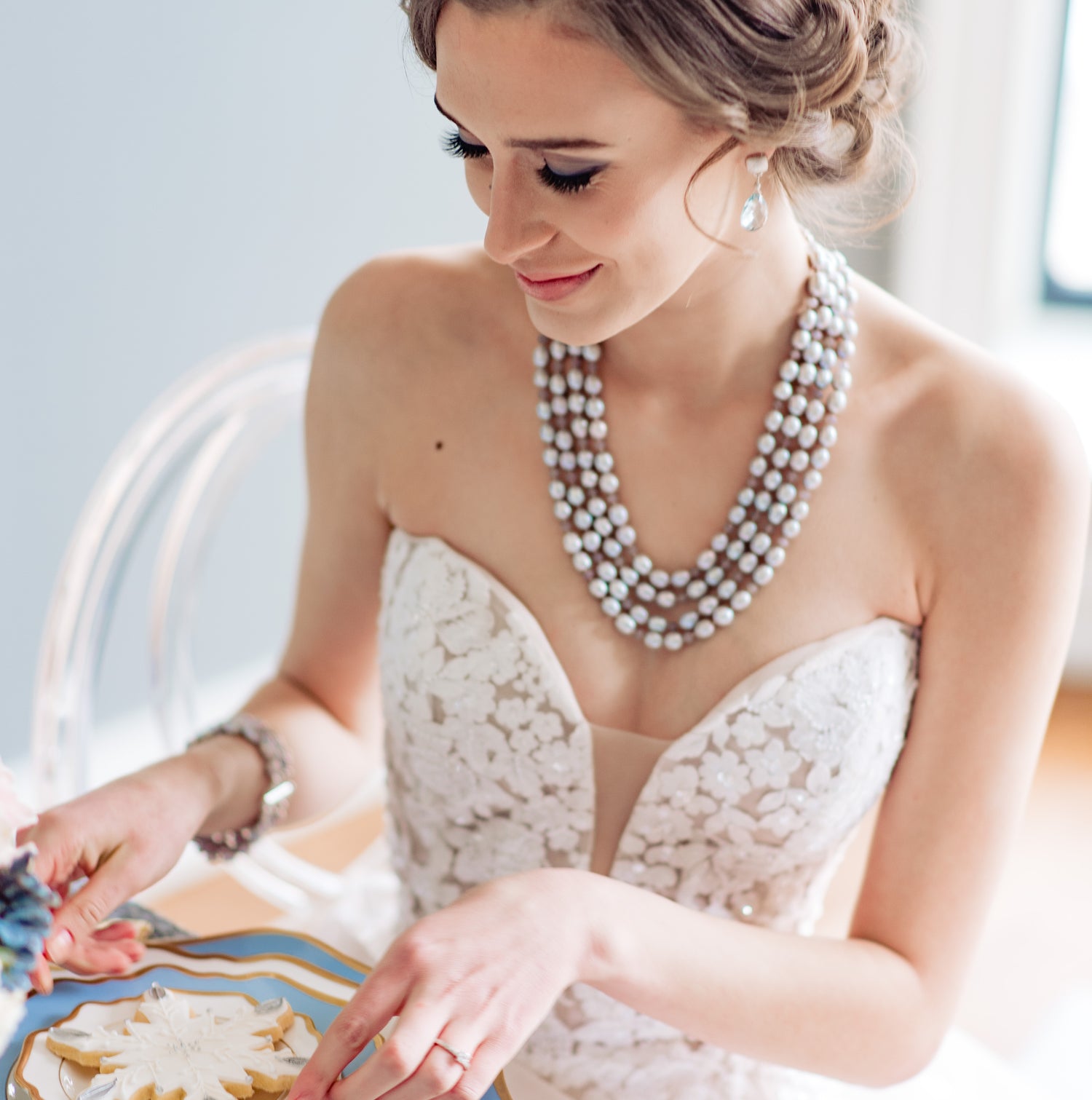 Multi Strand Pearl Necklace - Kathryn Rebecca