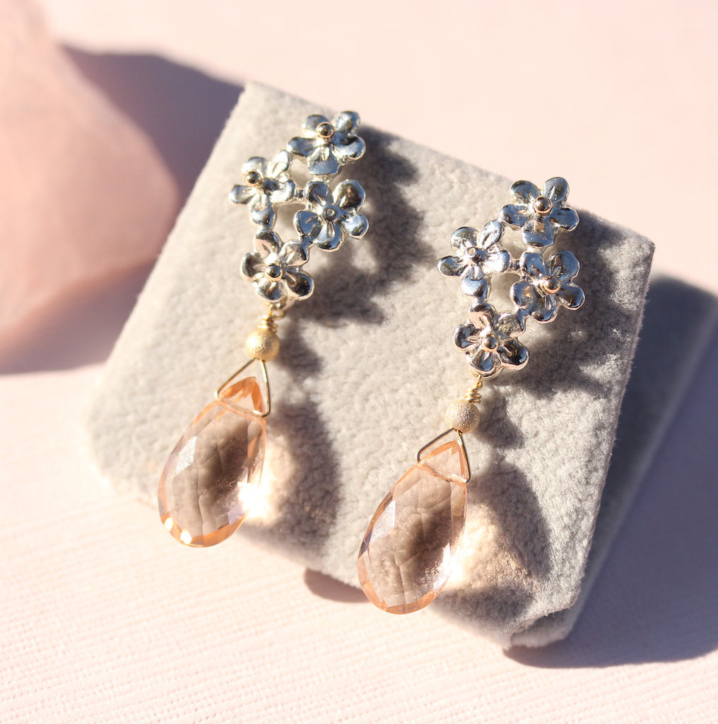 Forget me not drop earrings