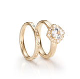 water engagement ring with band