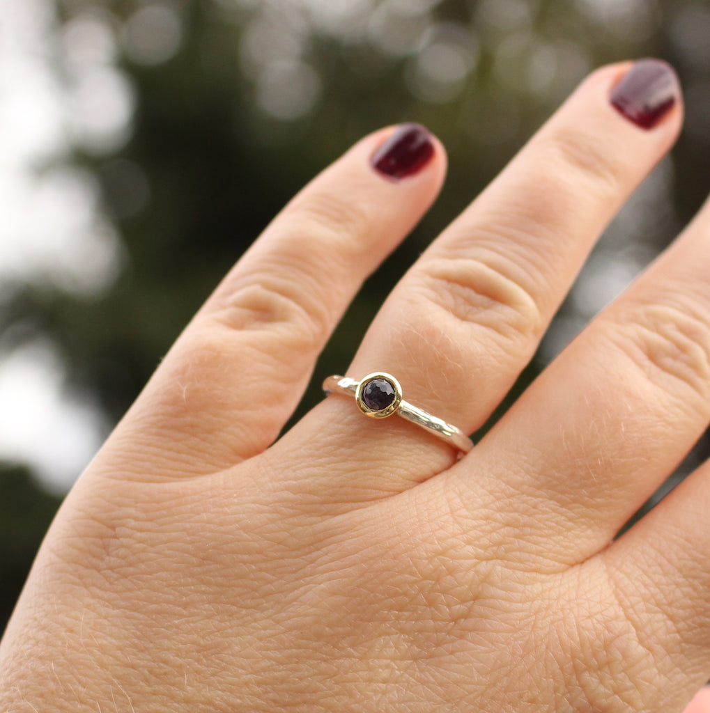 Iolite bezel branch ring