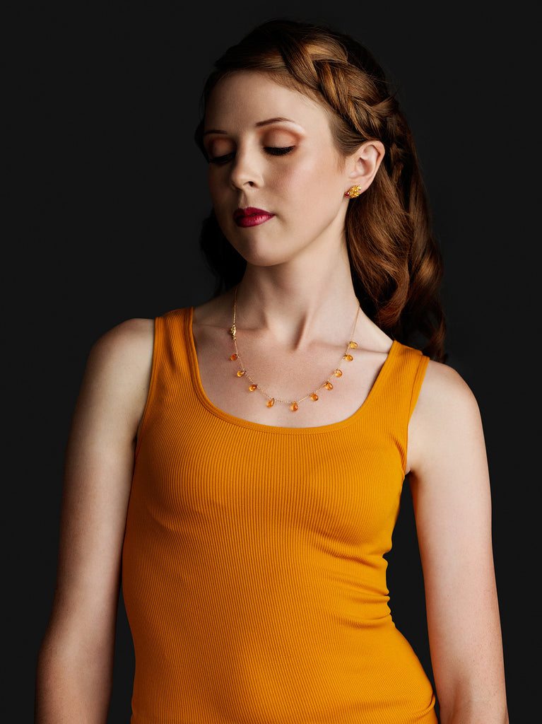 Destined Pinecone - Citrine necklace - Kathryn Rebecca