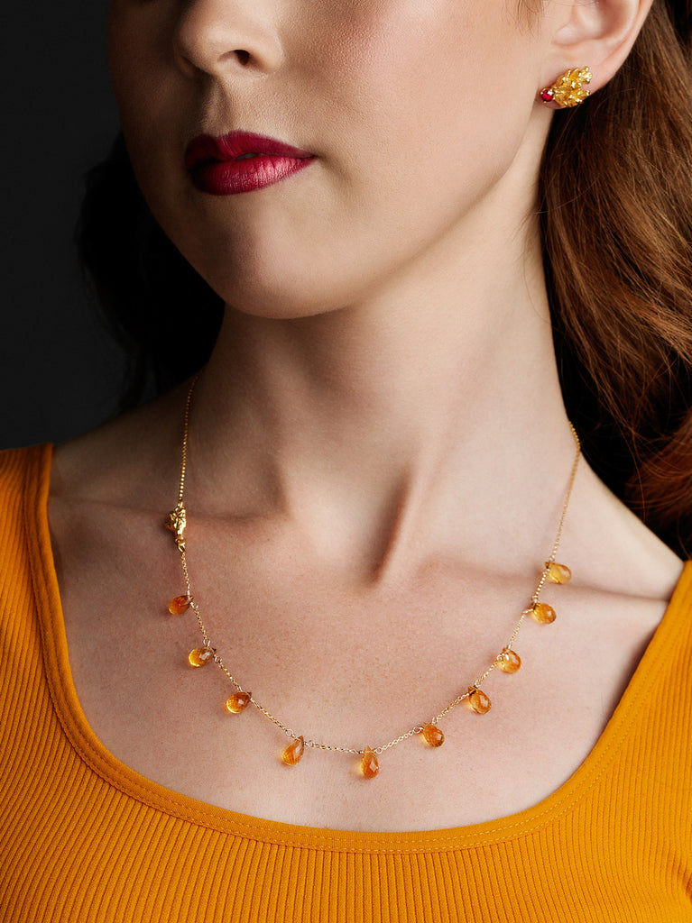 Destined Pinecone - Citrine necklace - Kathryn Rebecca