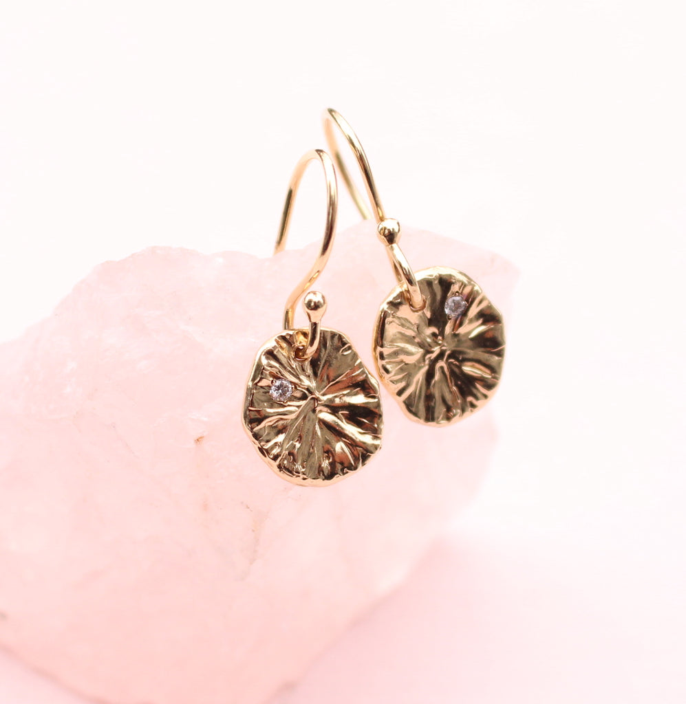 Lily pad earrings