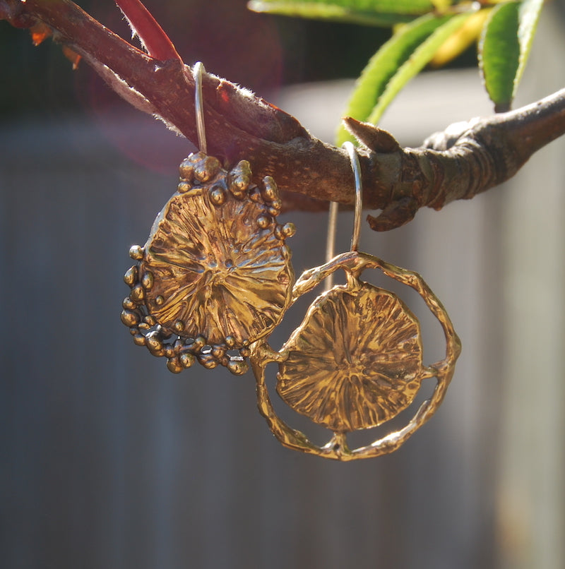 lilypad drop earrings