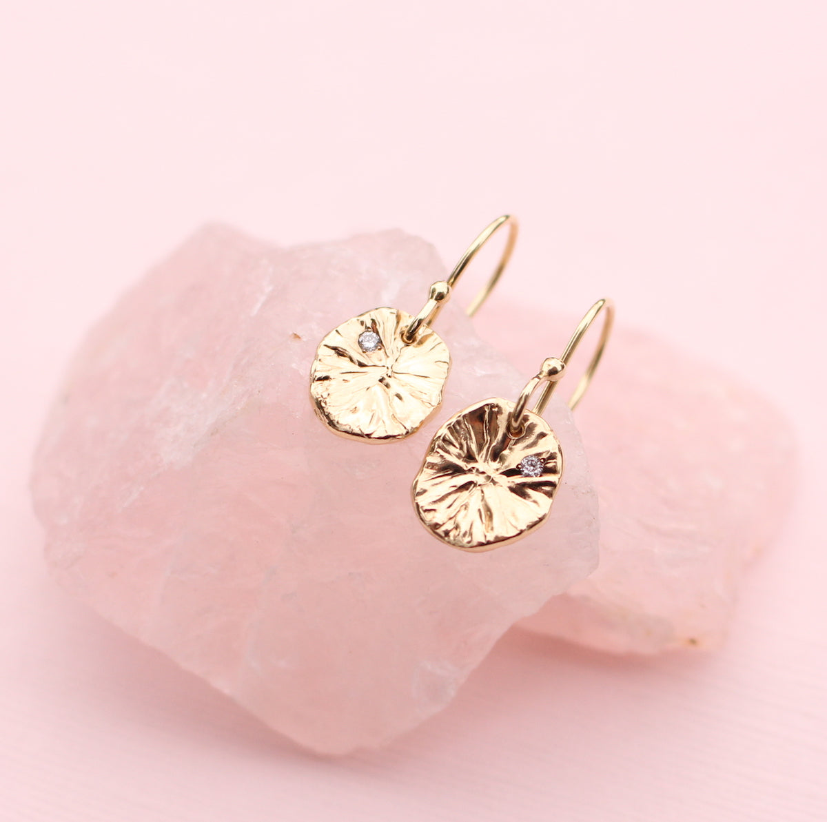 Lily pad earrings