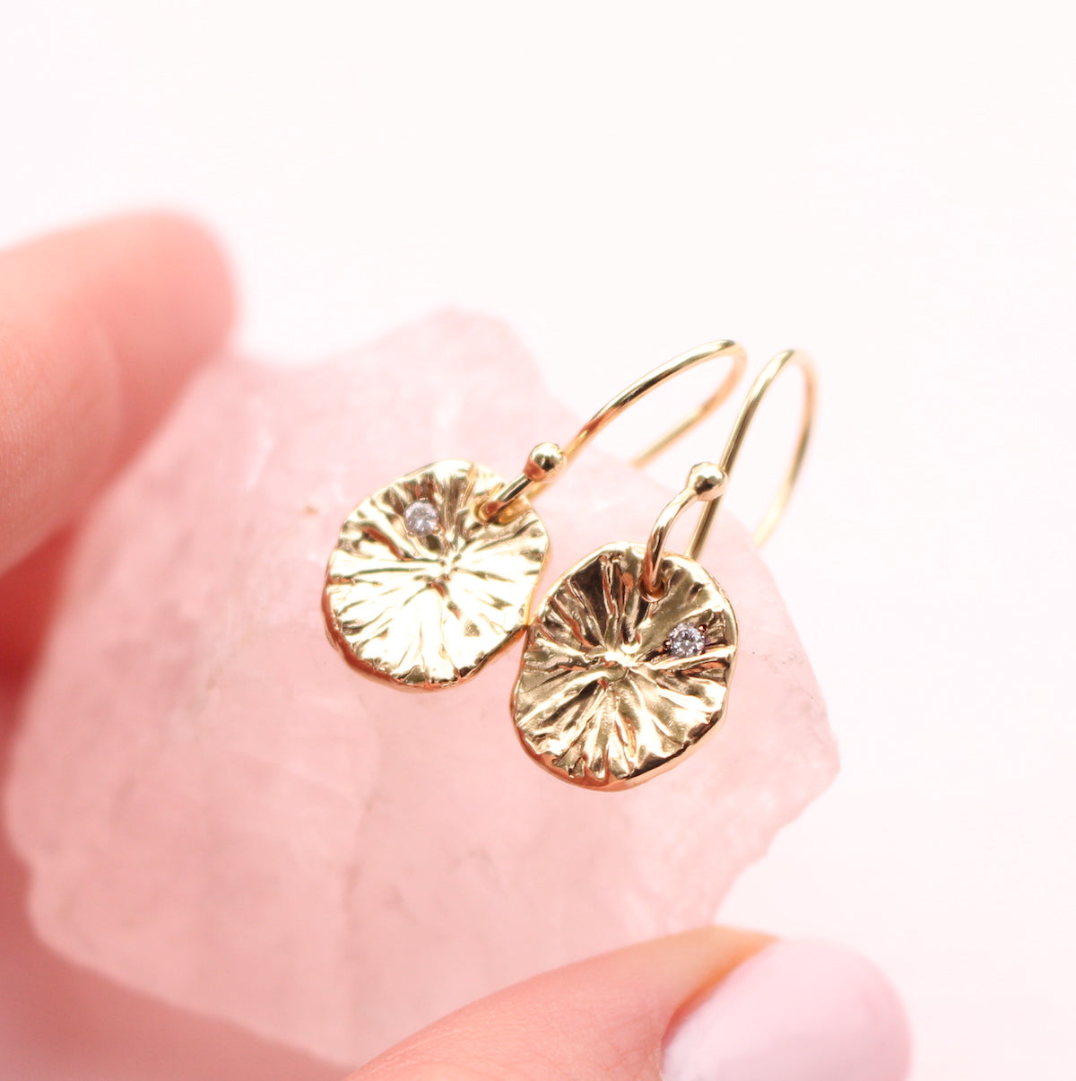 Lily pad earrings