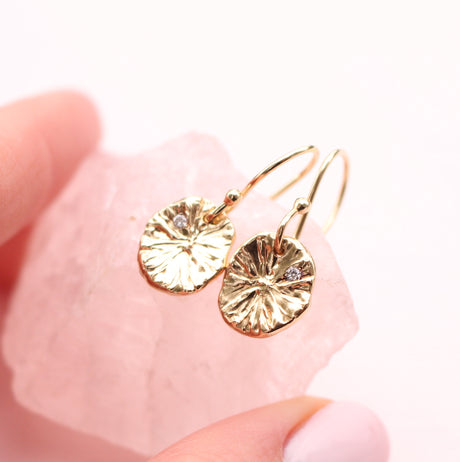 Lily pad earrings