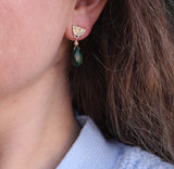Malachite drop earring