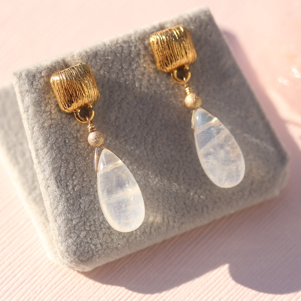 Drop Earring with Gemstone