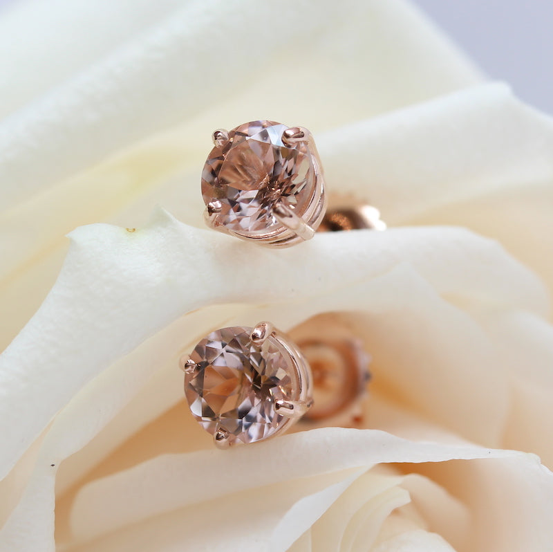 morganite studs