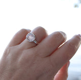 Rose quartz ring 
