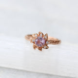 Leaf Halo Engagement ring - Kathryn Rebecca