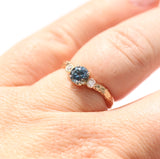 Three stone sapphire organic ring
